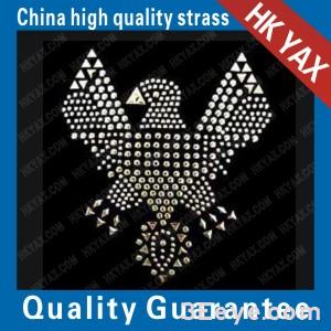 Samurai Eagle design motifs of rhine stone hot fix