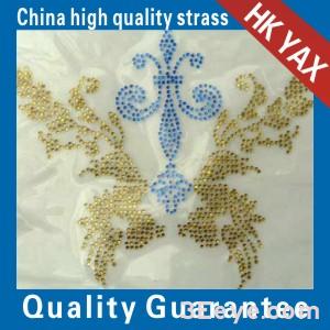 Butterfly design suitable for women's clothing worn on the front chest or back design motifs of rhine stone hot fix
