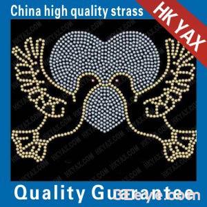 Elephant Skeleton  design motifs of rhine stone hot fix