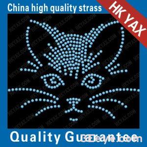 Illustration of a cat that allows for boundless imagination design motifs of rhine stone hot fix