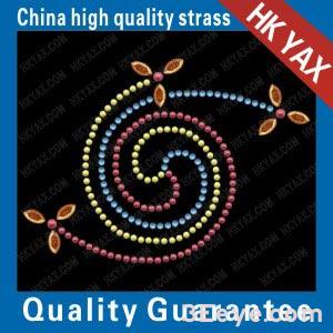 Like a snail, like a whirlwind design motifs of rhine stone hot fix