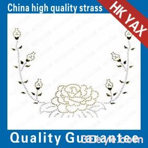 Bud and fully bloomed petals motifs designs Rhinestone Transfer Customized