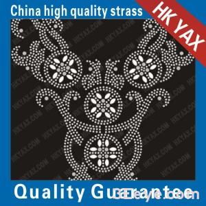 Breast area illustration design motifs necklace of rhine stone HOT FIX