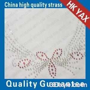 A large round neckline with a bow tie design motifs necklace of rhine stone HOT FIX