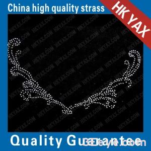 neckline design resembling seaweed collar adornment design motifs necklace of rhine stone HOT FIX