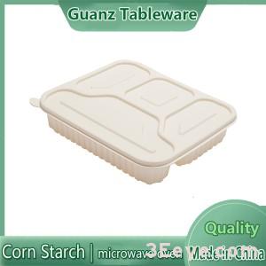 4-Compartment 1050ml Corn Starch Biodegradable Export Takeout Container