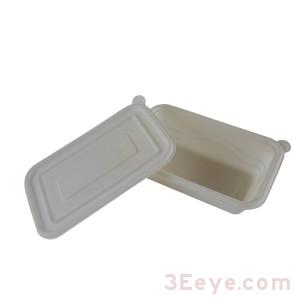 Rectangular 750ml Corn Starch Biobased Compostable Disposable Takeout Container